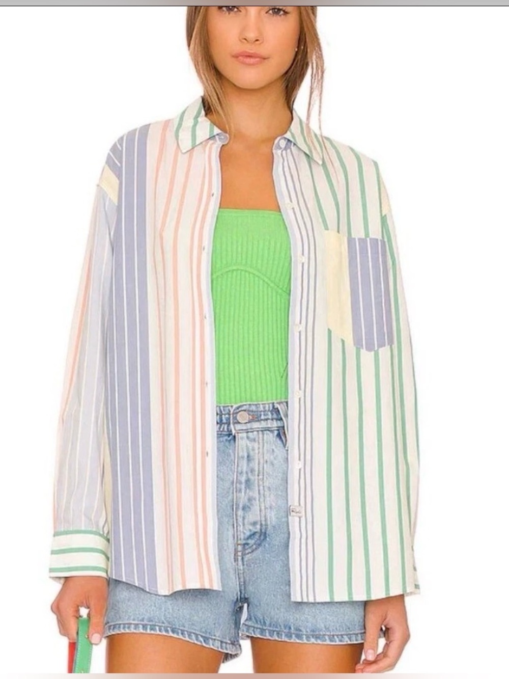 Rails Arlo Portofino Stripe Button Down Shirt Medium